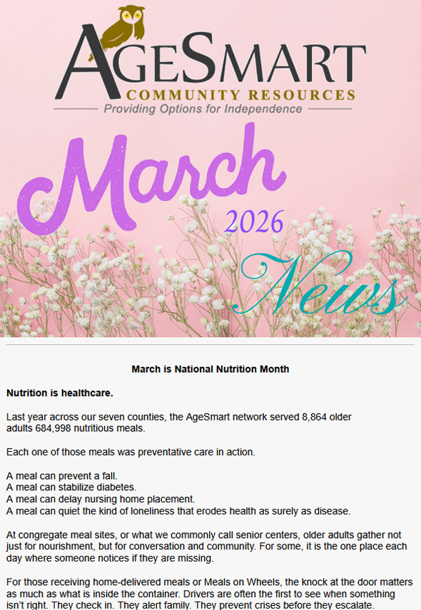 March 2026 Newsletter